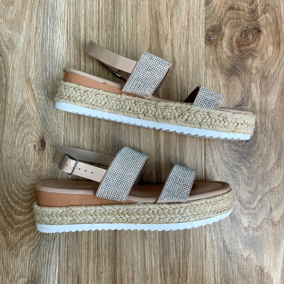 Mari A. Tamara Nude/Nude Sandals Size 8.5 Espadrille EUC - Picture 4 of 7